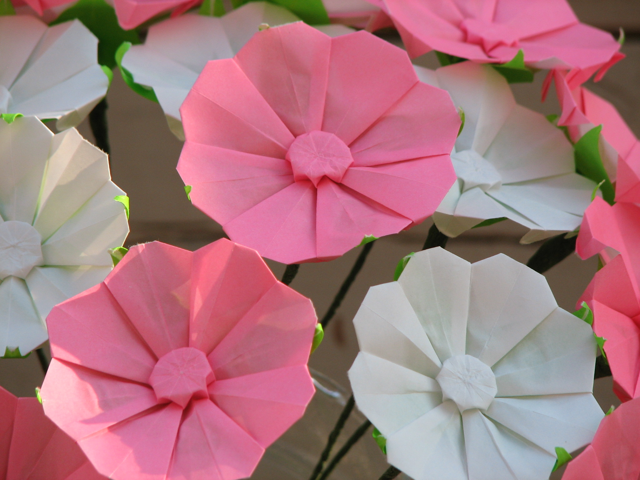 Fleurs en origami